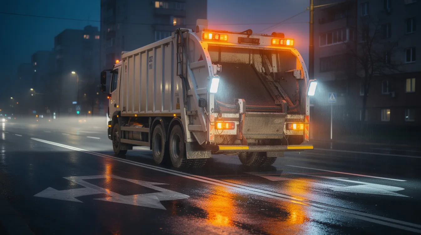 Lampy robocze LED i koguty LED dla pojazdów komunalnych