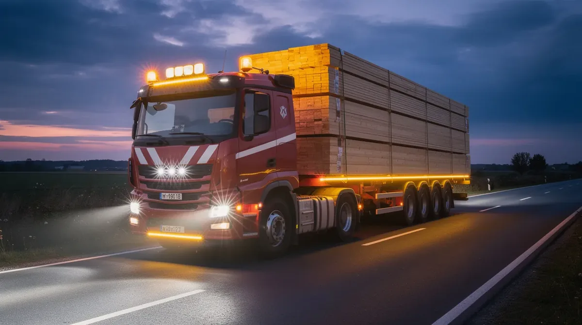 Lampy robocze LED w transporcie przemysłu drzewnego