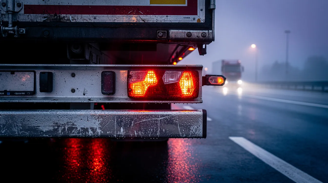 Lampy tylne LED na naczepach chłodniach i cysternach ADR