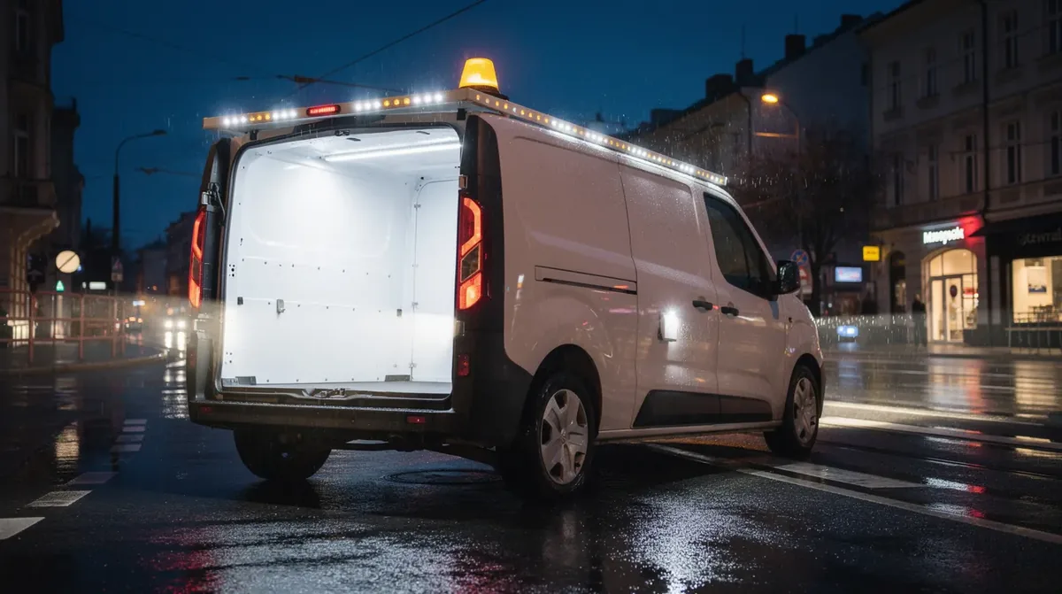Oświetlenie LED w logistyce e-commerce: vany i rowery cargo