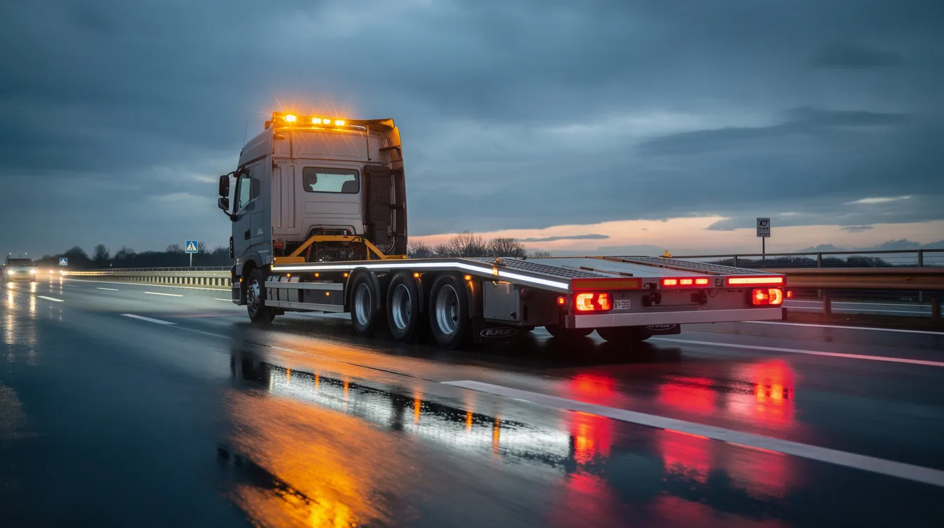 Oświetlenie LED lawet i pojazdów holowniczych – przepisy i legalizacja