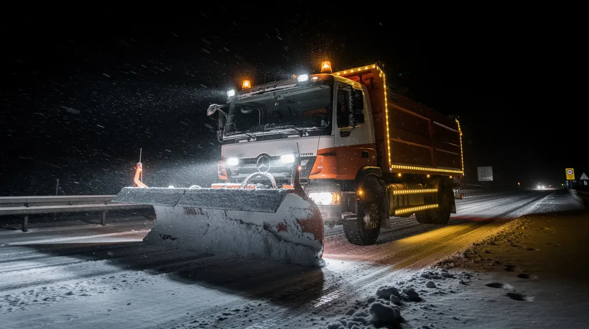 Oświetlenie LED pługów śnieżnych: lampy robocze i koguty LED