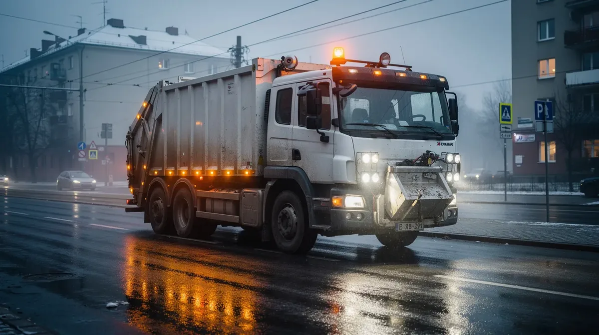 Lampy LED na śmieciarkach: robocze, obrysowe i koguty