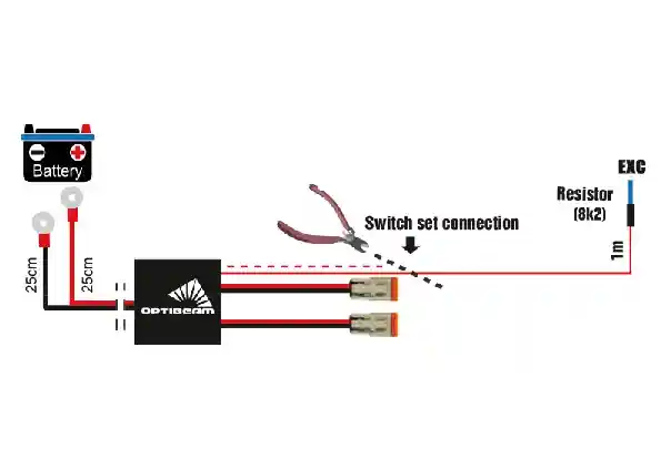 Wiązka do dwóch lamp