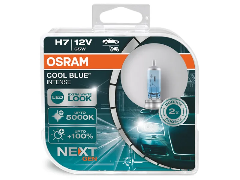 OSRAM Cool Blue Intense Next Gen H7 12V 1500lm 5000K - żarówki halogenowe - Dalekosiezne.pl