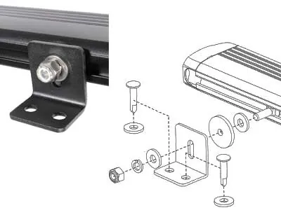 AXIXTECH Panel LED ostrzegawczy 651mm 12-24V z strzałkami kierunkowymi bursztynowy - Zdjęcie 3