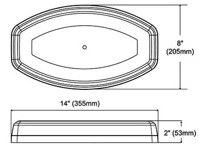 AXIXTECH Panel ostrzegawczy LED 355mm bursztynowy 12-24V z 23 programami błysku - Zdjęcie 4