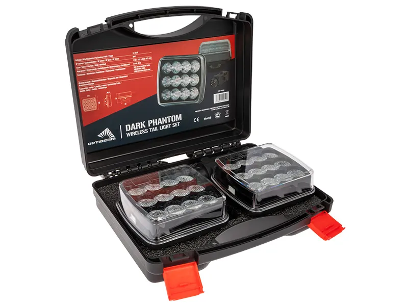 OPTIBEAM Dark Phantom Zestaw Bezprzewodowych Lamp Tylnych LED 12-24V - Zdjęcie 2