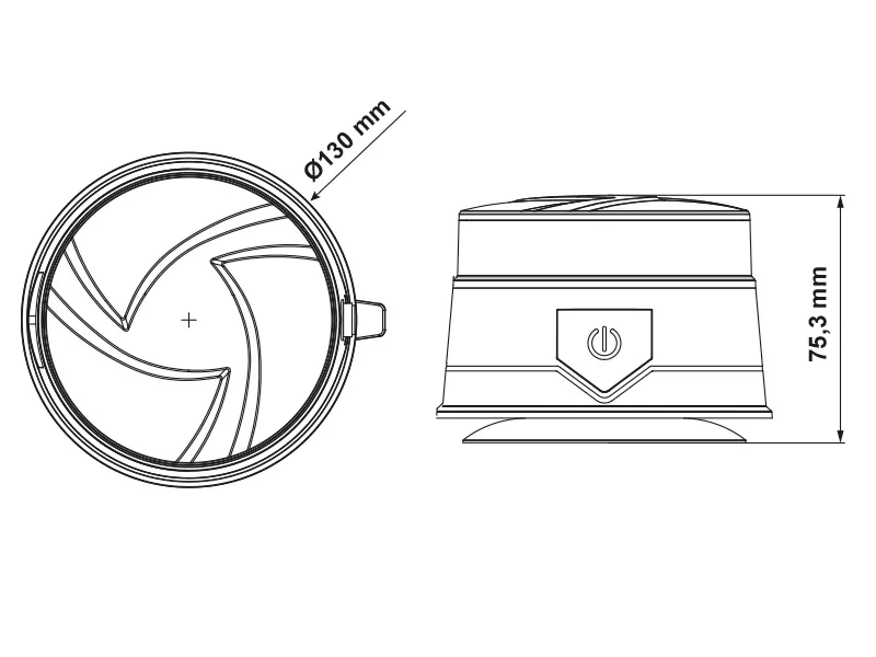TRUCKVISION Kogut LED Magnetyczny Akumulatorowy - Pilot, R65, 7 Trybów, Ładowanie 12V/24V - Zdjęcie 4
