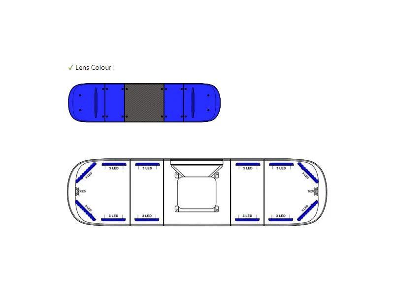 AXIXTECH Belka Ostrzegawcza LED 1210mm 12V ze Zintegrowanym Głośnikiem 120dB - Zdjęcie 3