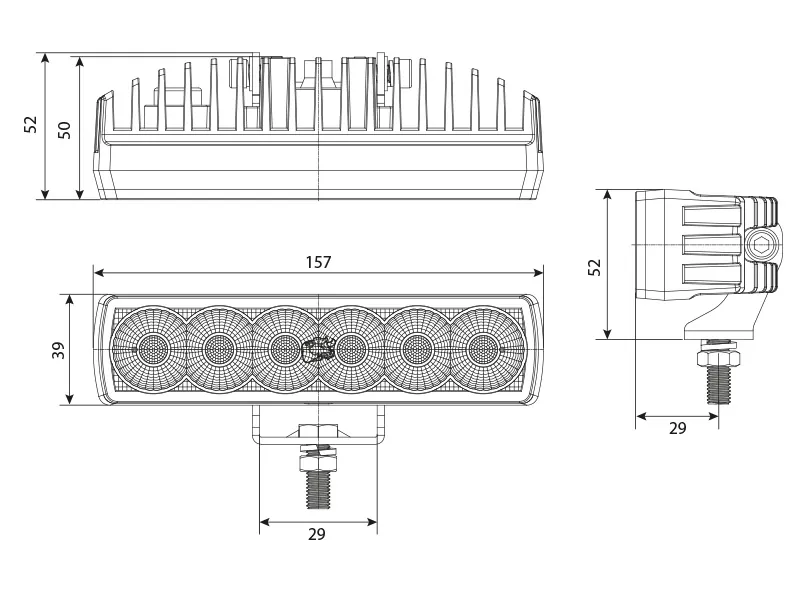 BULLPRO SPECTRUM SLIM 12 Lampa Robocza LED 2500lm 9-32V Osram - Zdjęcie 3