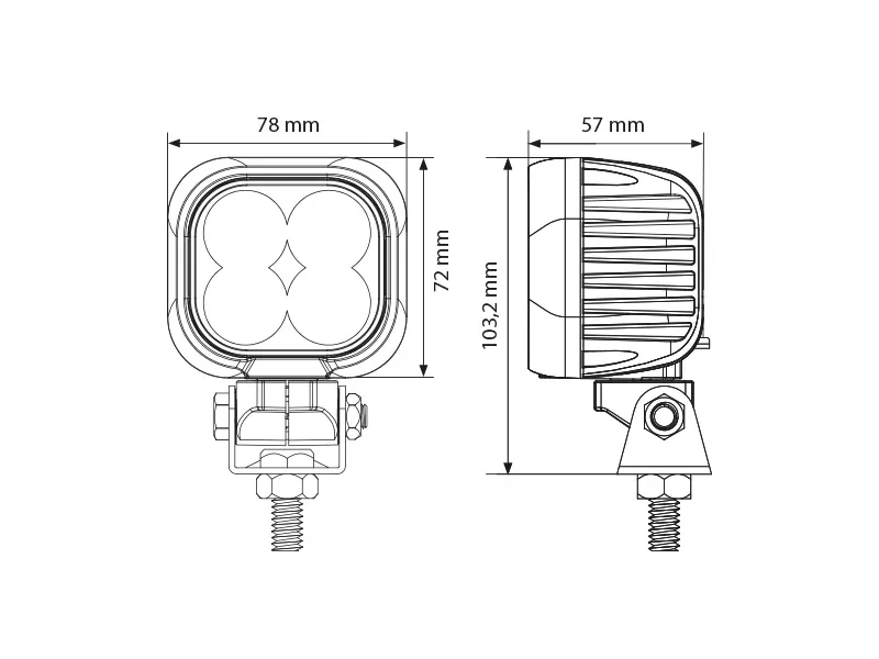 BULLBOY AGRILINE Lampa Robocza LED 3200lm 9-32V Obrotowa 360° IP68 - Zdjęcie 7
