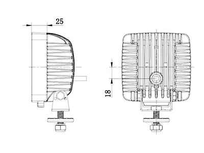 SAE Lampa Robocza LED 9x3W 1450lm 9-36V Flood Beam IP68 - Zdjęcie 3