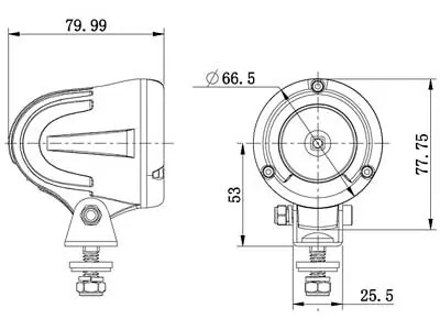 SAE LED Lampa Robocza 10W Osram 900lm 9-36V Spot Beam z Homologacją - Zdjęcie 2