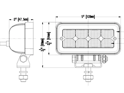 SAE Lampa Robocza LED 1136lm 9-36V Osram - Flood Beam IP68 - Zdjęcie 2