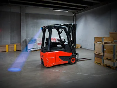 SAE Niebieska Lampa Ostrzegawcza LED 2x3W Cree 9-110V do Wózków Widłowych - Zdjęcie 3