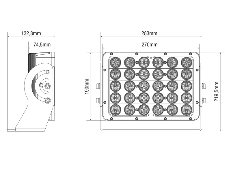 BULLBOY PROLINE Lampa robocza LED 30x5W Osram 15000lm 9-36V flood IP68 - Zdjęcie 3
