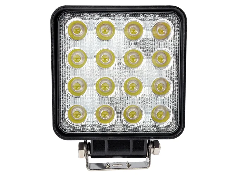 Lampa robocza LED 48W 3000lm 9-32V 108x108mm - kwadratowa - Zdjęcie 2