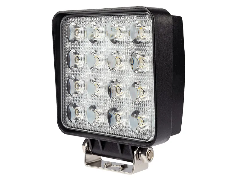 Lampa robocza LED 48W 3000lm 9-32V 108x108mm - kwadratowa - Zdjęcie 3