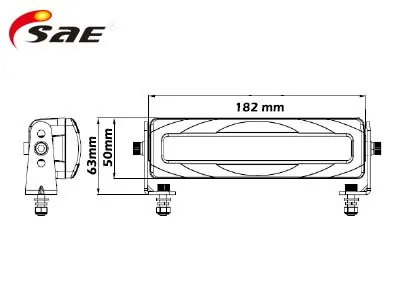 SAE Lampa Ostrzegawcza LED 8x3W Osram 554lm 9-110V - Czerwone Światło Liniowe dla Wózków Widłowych - Zdjęcie 3