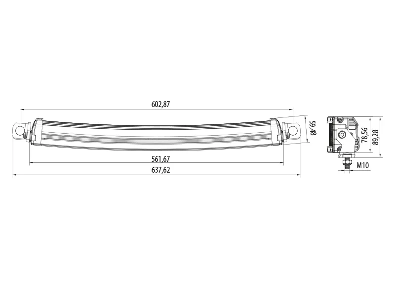 BULLPRO LED Panel Roboczy 40x5W Osram 12489lm 10-30V Curved Flood - Zdjęcie 5