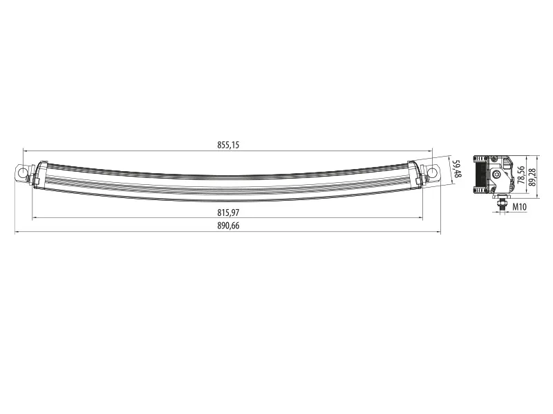 BULLPRO Panel LED roboczy 60x5W Osram 19051lm 10-30V zakrzywiony R10 - Zdjęcie 5