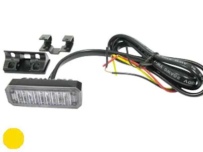 AXIXTECH Lampa Sygnalizacyjna LED Pozioma 12-24V Pomarańczowa 3x1W ECE-R65 - Dalekosiezne.pl