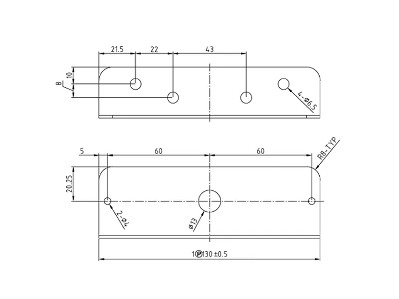 Uchwyt montażowy profil L do stroboskopów LED 1603-300557 i 1603-300559 - Zdjęcie 2
