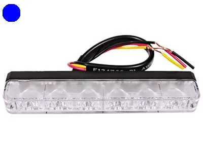 AXIXTECH Stroboskop LED Poziomy 6xLED Niebieski 12-24V ECE R65 - Zdjęcie 2