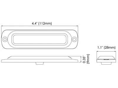AXIXTECH LED Horizontal Signal Lighthead - Moduł ostrzegawczy 12-24V pomarańczowy 6 LED - Zdjęcie 2