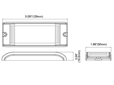 AXIXTECH LED Horizontal Signal Lighthead 12V-24V 21W - Niebieski Stroboskop Horyzontalny - Zdjęcie 2