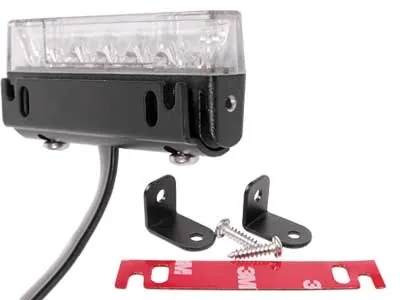 Lampa LED Stroboskopowa Pozioma 90mm 10-33V Bursztynowa - Ultra Płaska 13mm - Zdjęcie 2