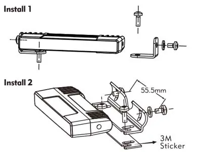 Lampa LED Stroboskopowa Pozioma 90mm 10-33V Bursztynowa - Ultra Płaska 13mm - Zdjęcie 4