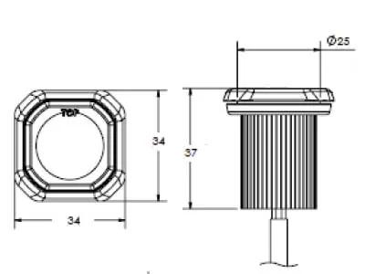 ECCO Lampa ostrzegawcza LED 12-24V 6 diod czerwona 29 wzorów R65 Class II - Zdjęcie 2