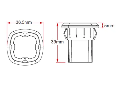 AXIXTECH Lampa Ostrzegawcza Stroboskopowa LED 12-24V Czerwona IP67 ECE R65 - Zdjęcie 4