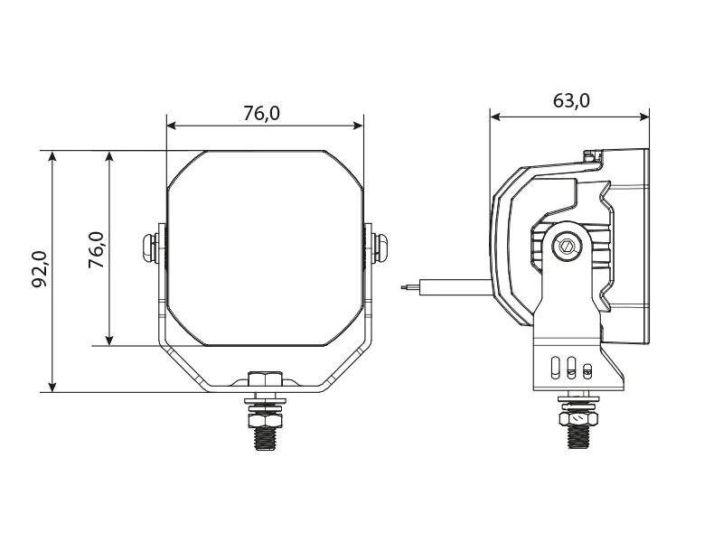 BULLPRO BULLY 3000 Lampa robocza LED 3700lm 12-48V z diodami Osram - Zdjęcie 5