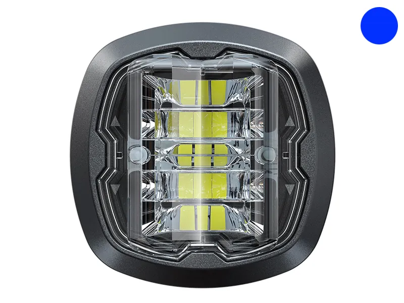 Axixtech Crown Series Stroboskop LED Wide Angle 12-24V Niebieski ECE R65 - Zdjęcie 2