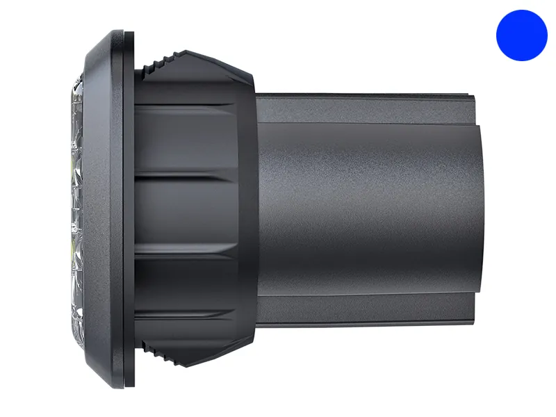 Axixtech Crown Series Stroboskop LED Wide Angle 12-24V Niebieski ECE R65 - Zdjęcie 3