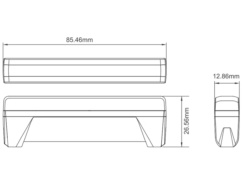 Axixtech Edge Dagger Lampa Stroboskopowa LED Żółta 12-24V Wąski Profil 18 Wzorów - Zdjęcie 5
