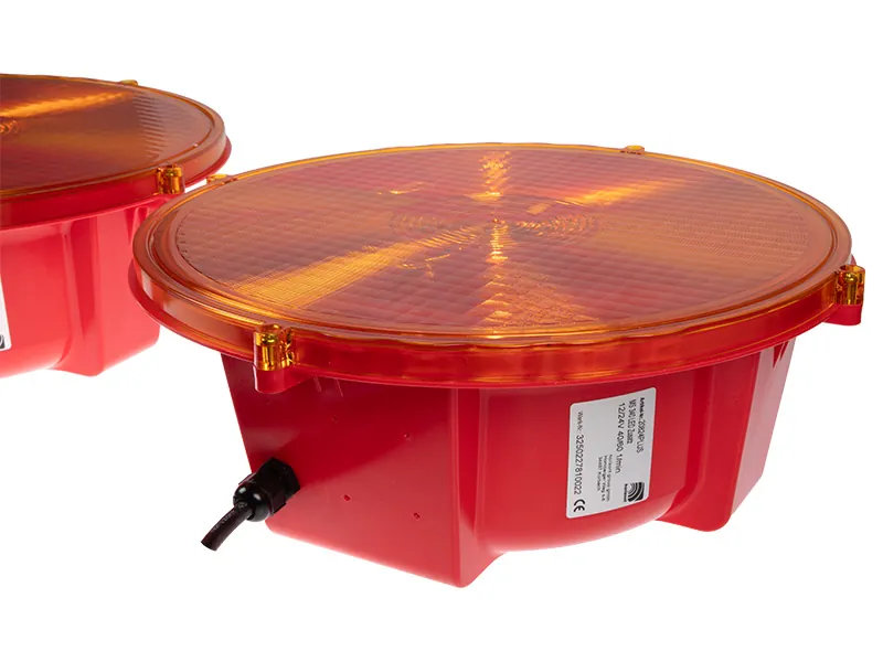 Zestaw 2 lamp ostrzegawczych LED 12-24V z kablem 5m - EN12352 - Zdjęcie 5