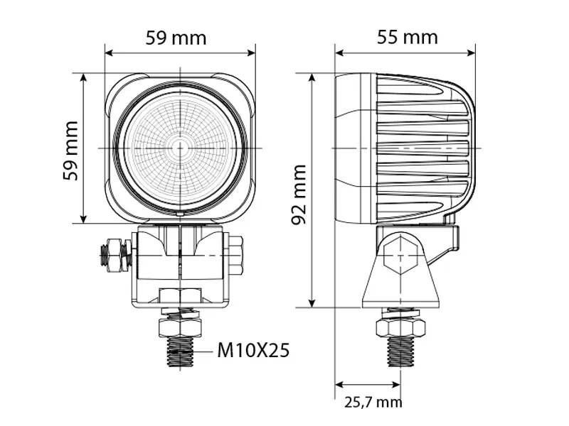 Bullboy Agriline 20W - Lampa Robocza LED 2500lm 9-32V z Obrotowym Uchwytem - Zdjęcie 5