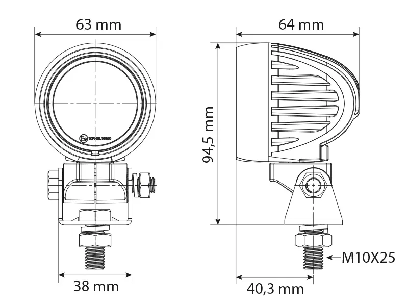 Bullboy Agriline 20W - Lampa Robocza LED 2500lm 9-32V z Obrotowym Uchwytem - Zdjęcie 5