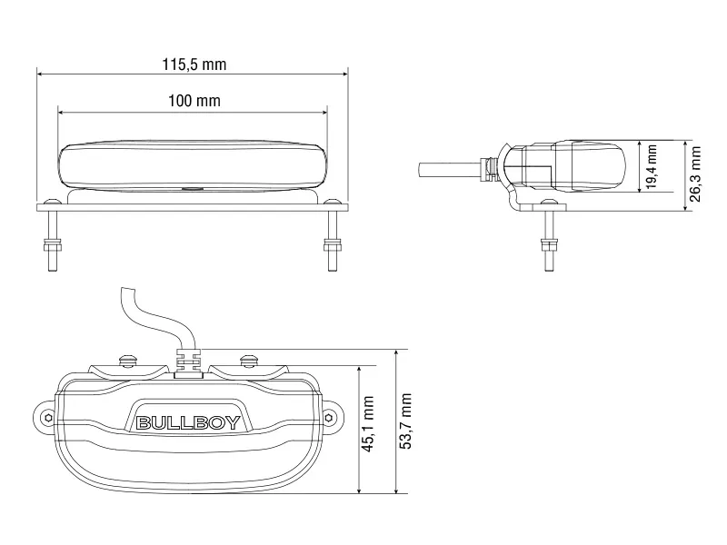 BULLBOY PROLINE MINI Lampa Robocza LED 2800lm 10-30V IP68/69 - Zdjęcie 5