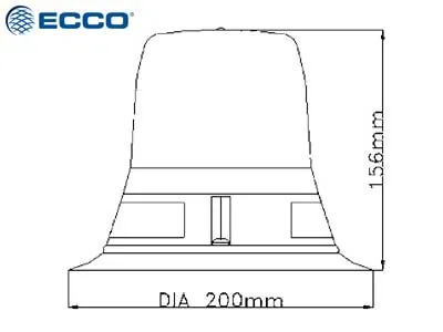 ECCO Kogut LED Ostrzegawczy Magnetyczny Bursztynowy 10-30V ø200mm ICAO - Zdjęcie 2
