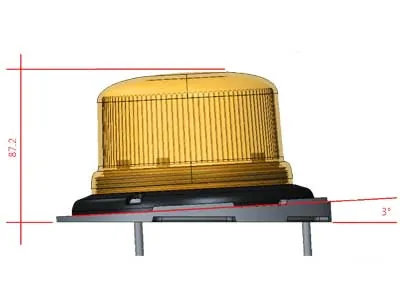 Klin montażowy do koguta ostrzegawczego - regulacja kąta 4° - materiał NBR - Zdjęcie 2