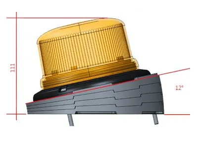 Klin montażowy do koguta ostrzegawczego - regulacja kąta 4° - materiał NBR - Zdjęcie 3