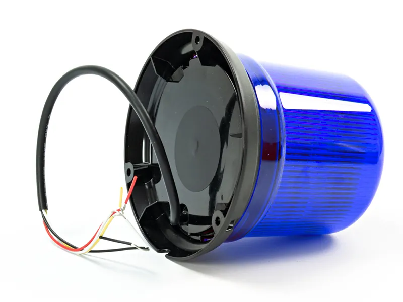 AXIXTECH Kogut LED Ostrzegawczy Niebieski 12-24V Śrubowy 3-Punktowy 10-LED - Zdjęcie 2