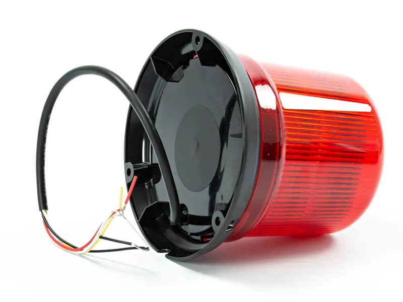 Axixtech Kogut LED Ostrzegawczy 12-24V Czerwony 3-Śrubowy R65 - Zdjęcie 2