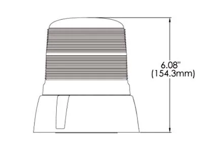 Kogut LED ostrzegawczy śrubowy 15 LED 40W 12-24V z 11 trybami błysku R65 - Zdjęcie 2