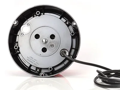 WAS Kogut LED Ostrzegawczy 12-24V Pomarańczowy 3-Śrubowy Single Flash - Zdjęcie 4